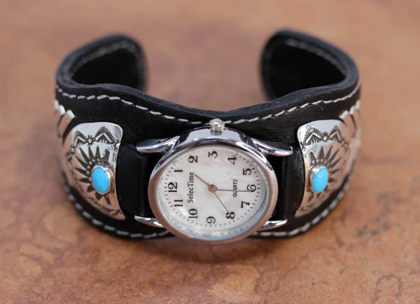 Navajo, Zuni, Native American, and Southwest watches. Our designs feature watch bracelets, stretchband, leather, Kokopelli, Eagle, inlay, Sunface, cuff, and more.