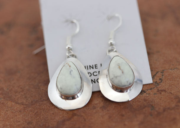 Navajo Silver Lemon Gaspeite Earrings by Wilson – Jewelry Native American