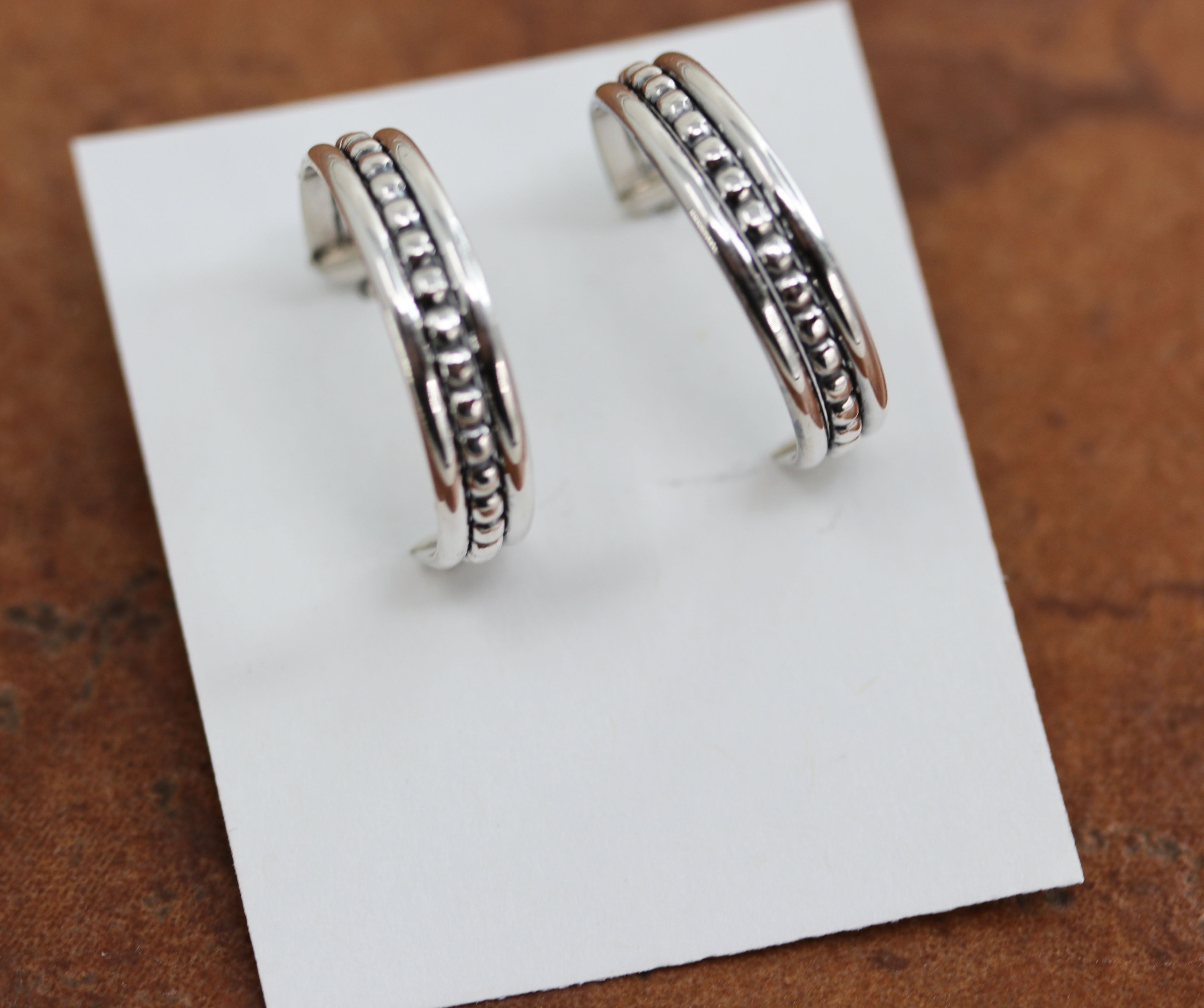 Navajo Silver Hoop Earrings – Jewelry Native American