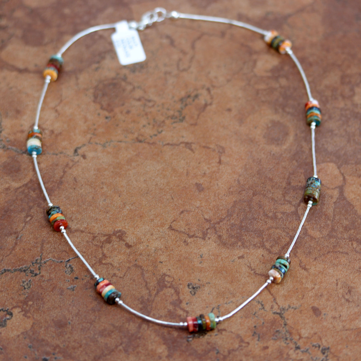 Heishi Multi-Stone Hand Strung Necklace – Jewelry Native American