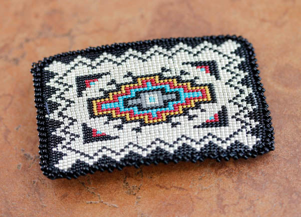 Navajo Silver Beaded Belt Buckle – Jewelry Native American display picture 1